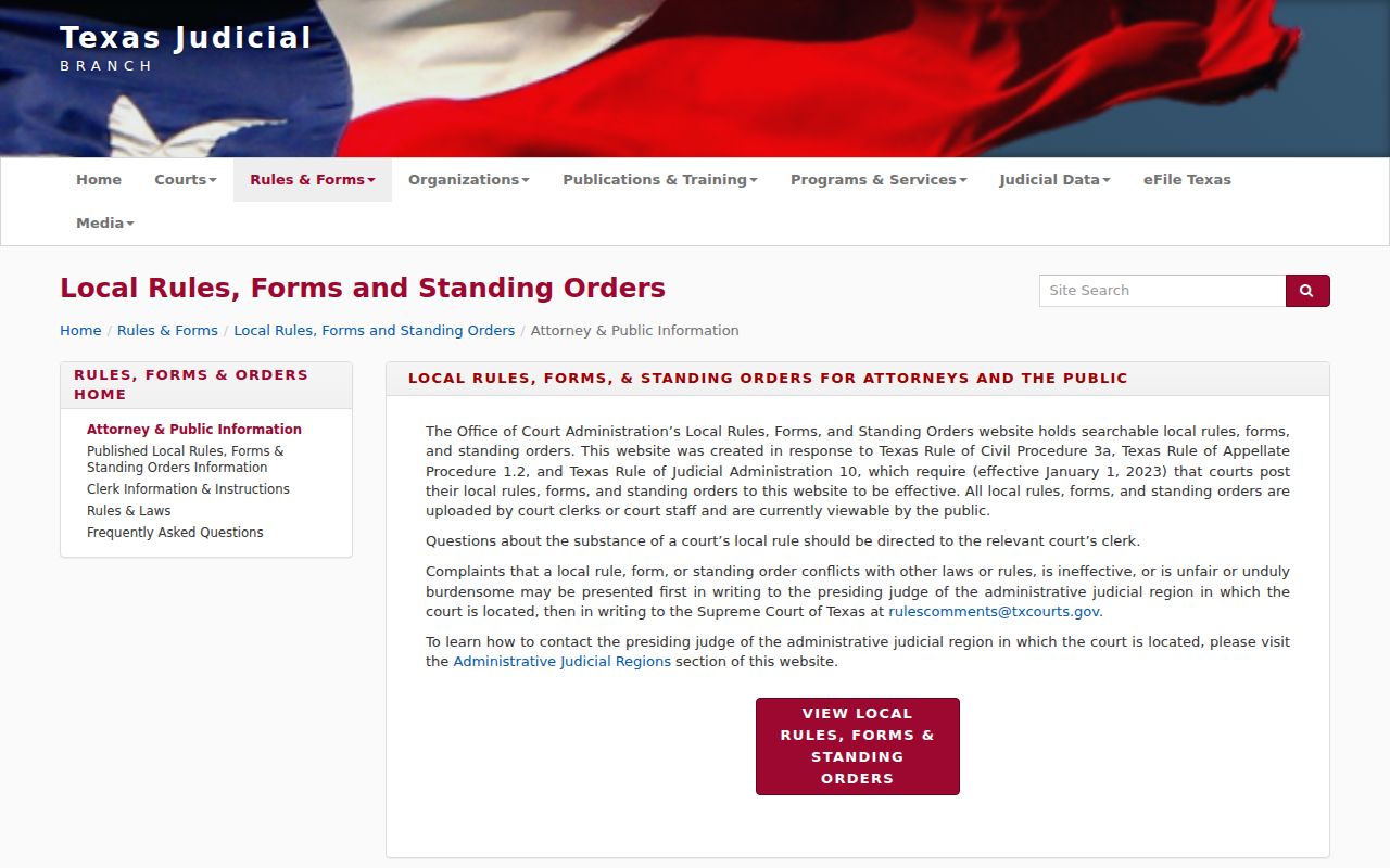 Hall County municipal warrant access: Texas local rules and court forms search